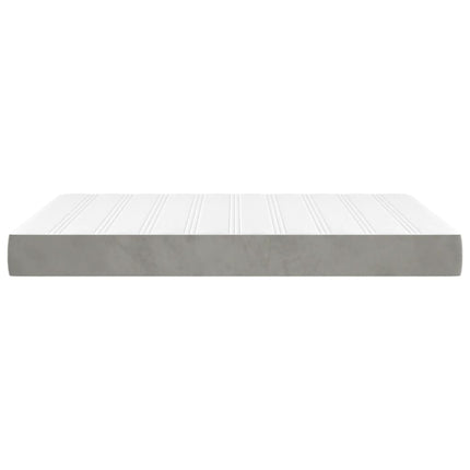 springmadras med pocketfjedre medium 140x190x20 cm fløjl lysegrå