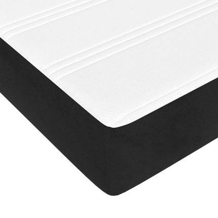 springmadras med pocketfjedre medium 160x200x20 cm fløjl sort
