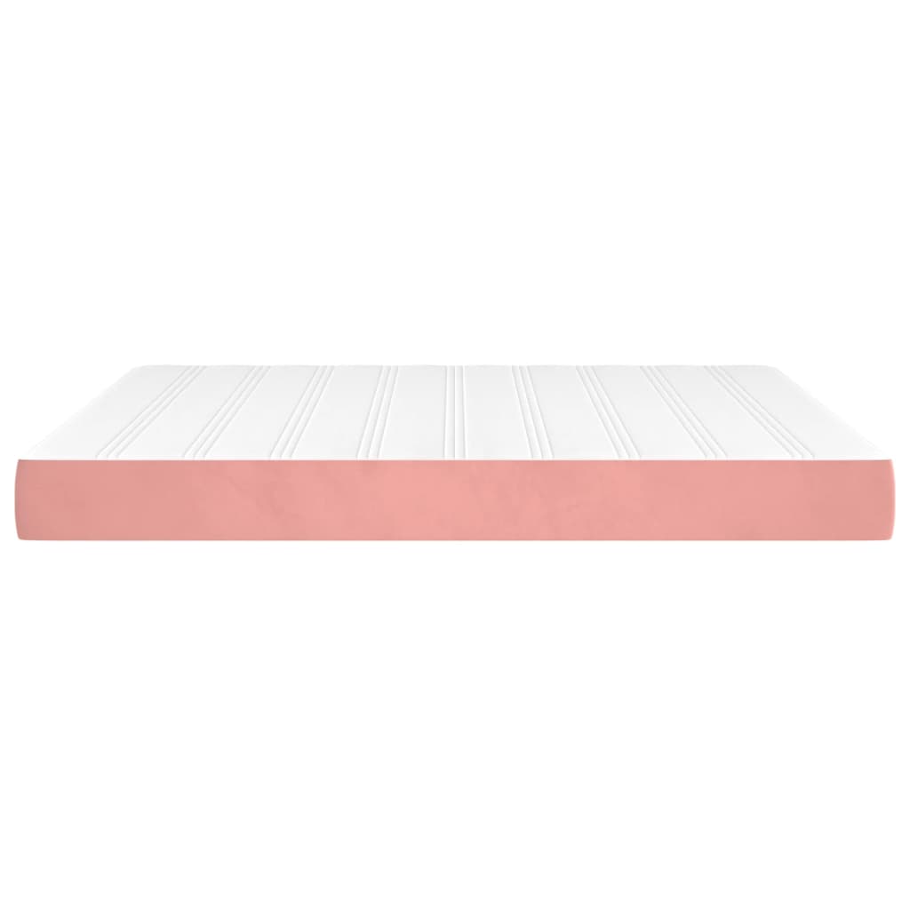 springmadras med pocketfjedre medium 160x200x20 cm fløjl pink