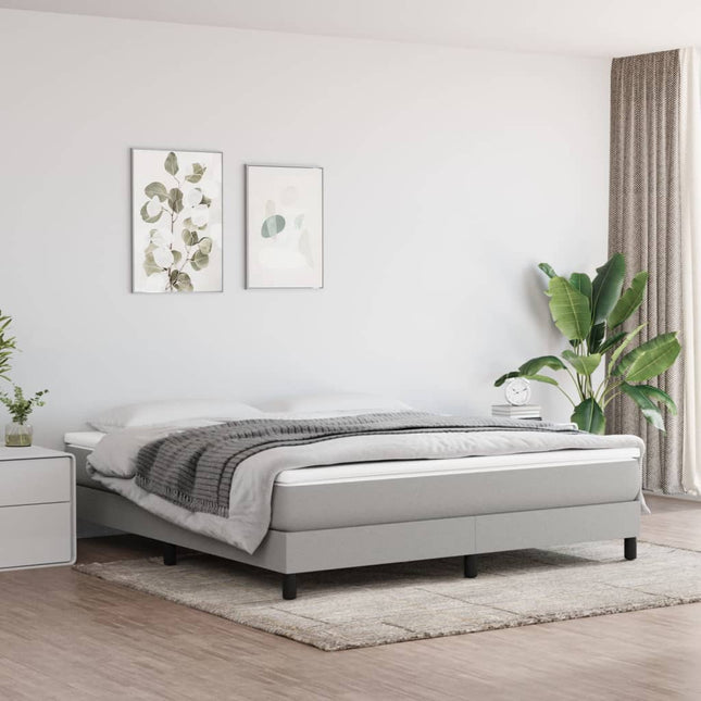 springmadras med pocketfjedre medium 180x200x20 cm stof lysegrå