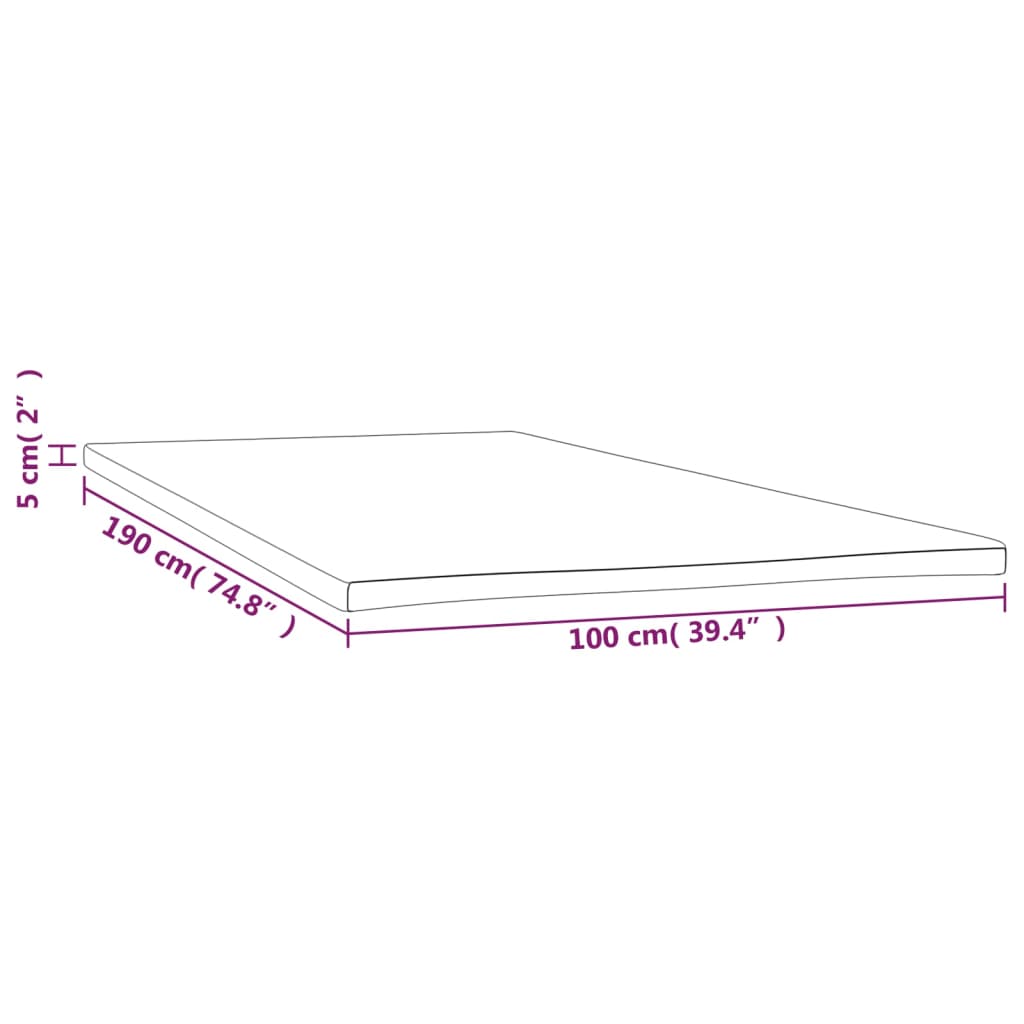 topmadras 100x190x5 cm