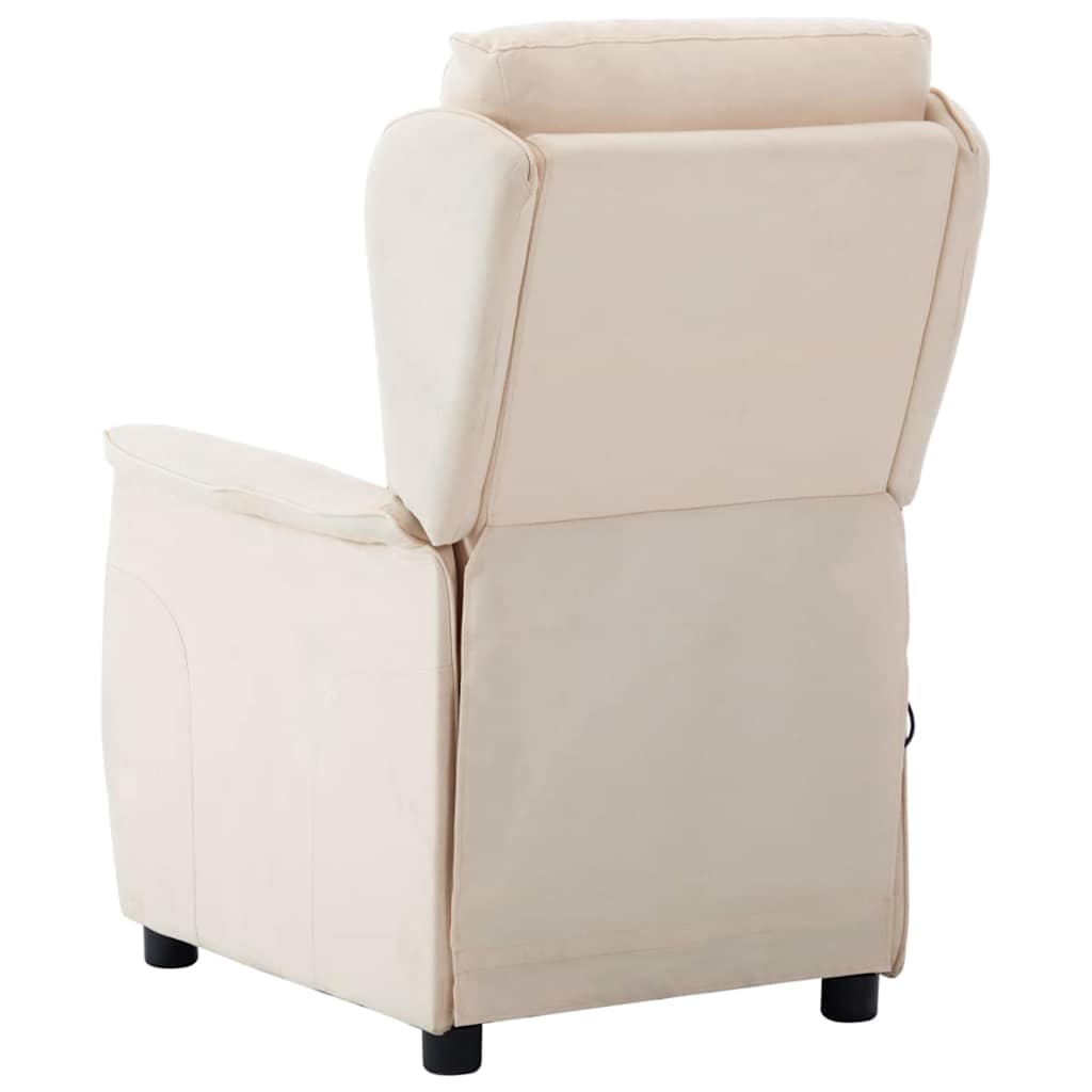 Massagestol med pude Creme 93.5 x 67.5 x 101.5 cm Stof