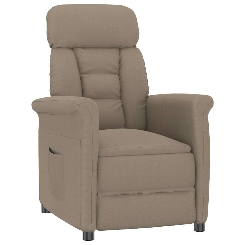Recliner Stol Taupe Gråbrun 70.5 x 96.5 x 95 cm Polyester