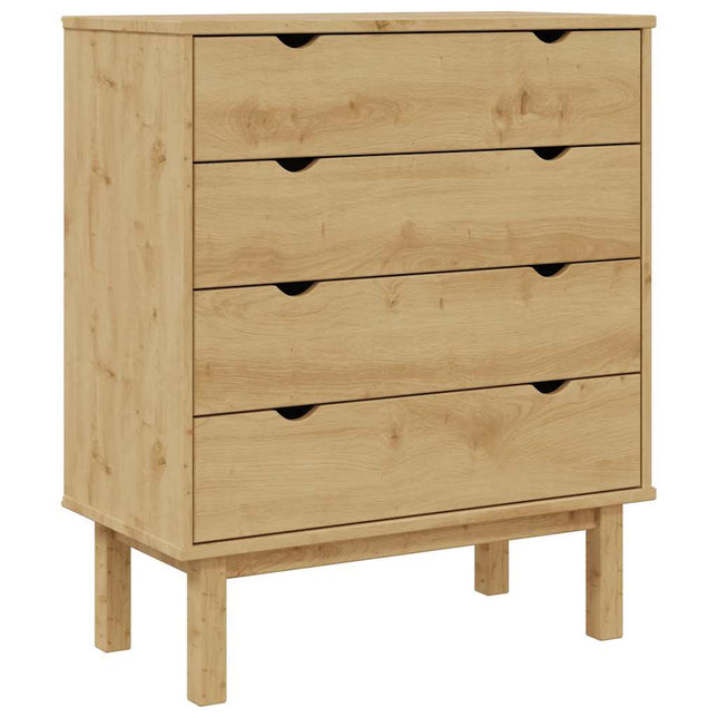 kommode OTTA 76,5x39,5x90 cm massivt fyrretræ