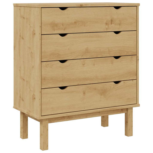 kommode OTTA 76,5x39,5x90 cm massivt fyrretræ