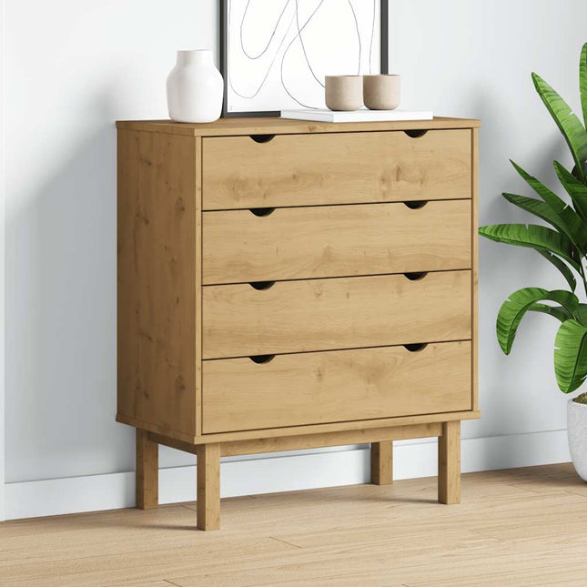 kommode OTTA 76,5x39,5x90 cm massivt fyrretræ