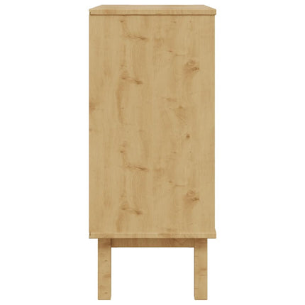 kommode OTTA 76,5x39,5x90 cm massivt fyrretræ brun og grå