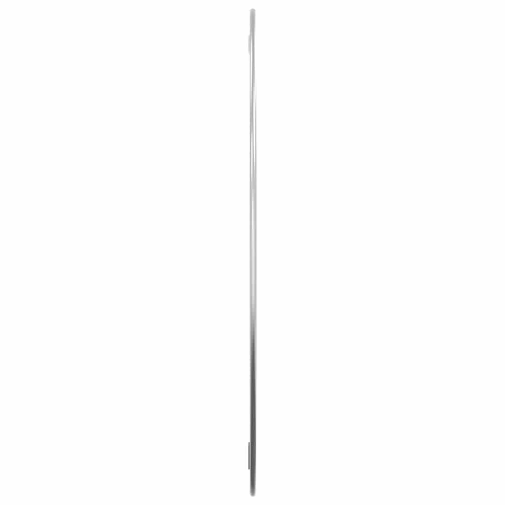vægspejl Ø 60 cm rund sølvfarvet