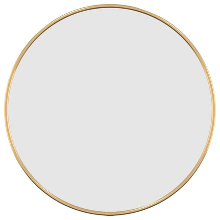 vægspejl Ø 40 cm rund guldfarvet