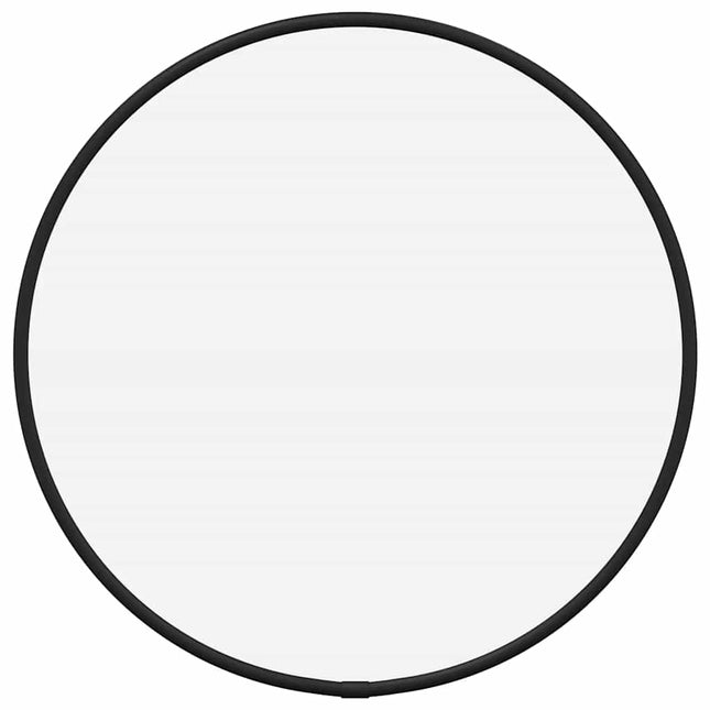 vægspejl Ø 30 cm rundt sort