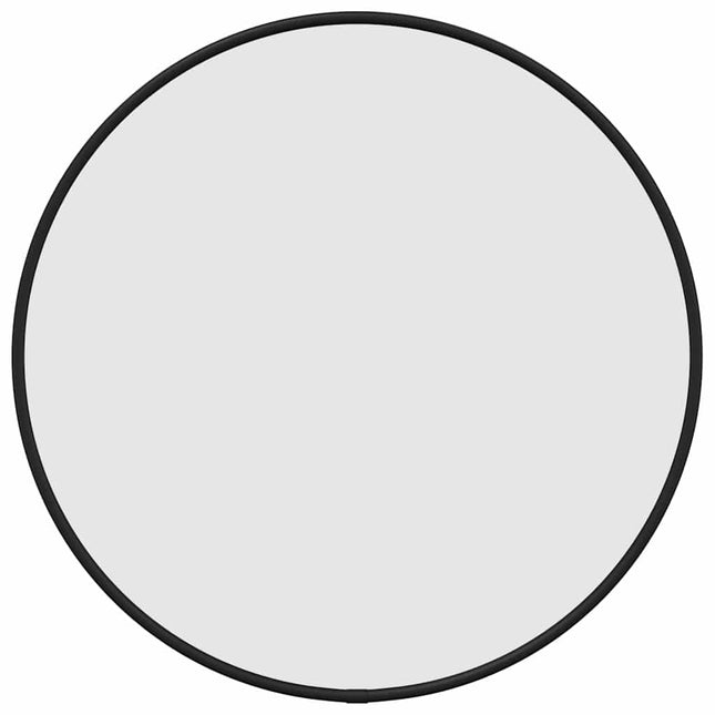 vægspejl Ø 40 cm rundt sort
