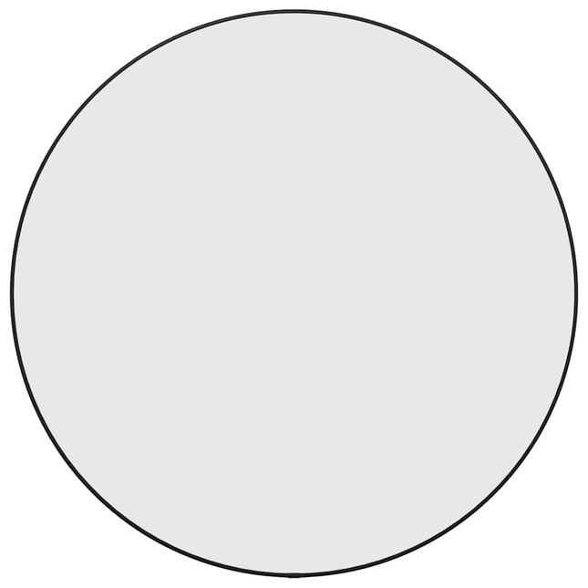 vægspejl Ø 60 cm rundt sort
