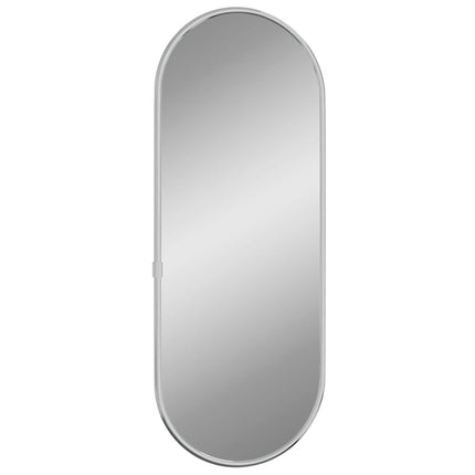 vægspejl 40x15 cm oval sølvfarvet