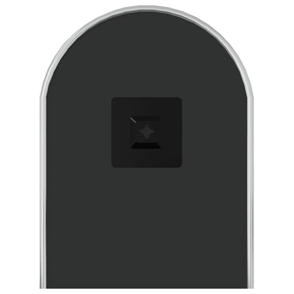 vægspejl 50x20 cm oval sølvfarvet