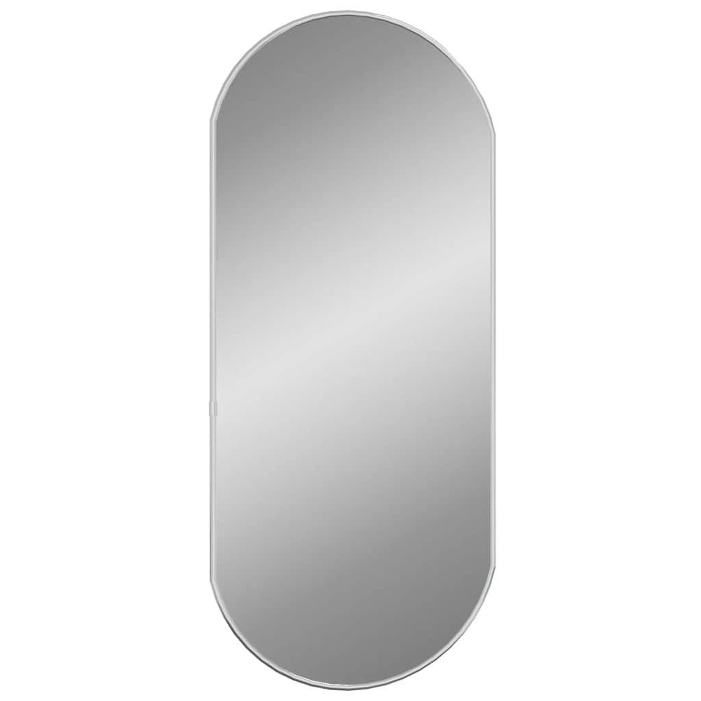 vægspejl 70x30 cm oval sølvfarvet