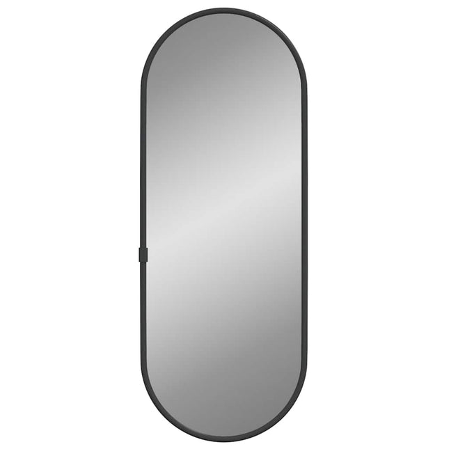 vægspejl 40x15 cm oval sort
