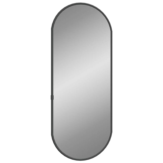 vægspejl 50x20 cm oval sort