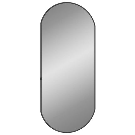 vægspejl 70x30 cm oval sort