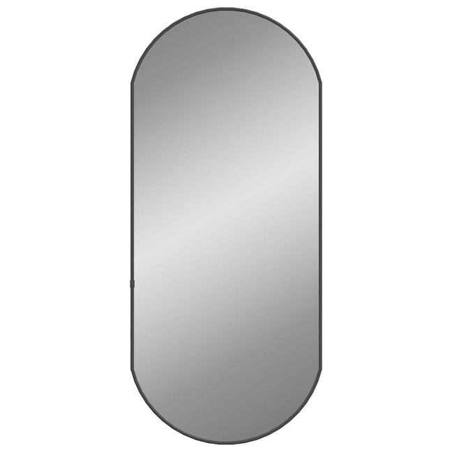 vægspejl 80x35 cm oval sort