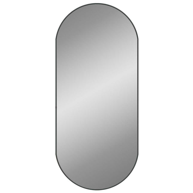 vægspejl 100x45 cm oval sort