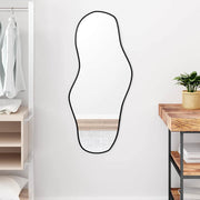 vægspejl 100x45 cm sort