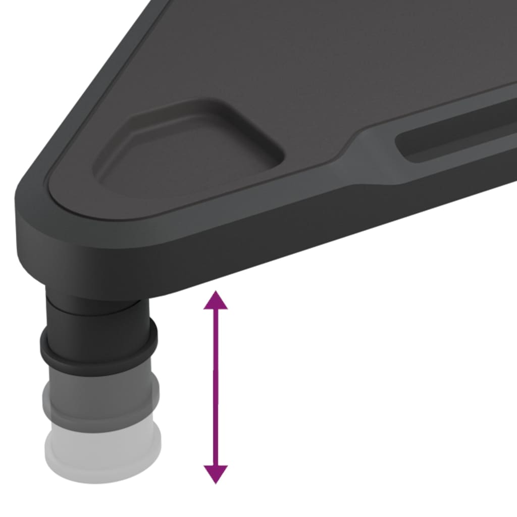 skærmstander til hjørne 49x28x10,5 cm sort