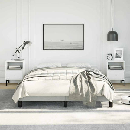 sengestel uden madras lysegrå 137x190 cm fuldfløjl