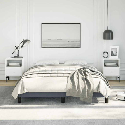 sengestel uden madras mørkegrå 137x190 cm fuldfløjl