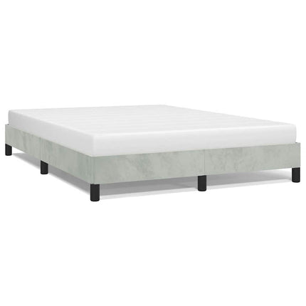 sengestel uden madras lysegrå 152x203 cm queen size velour
