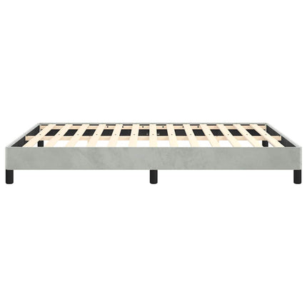 sengestel uden madras lysegrå 152x203 cm queen size velour