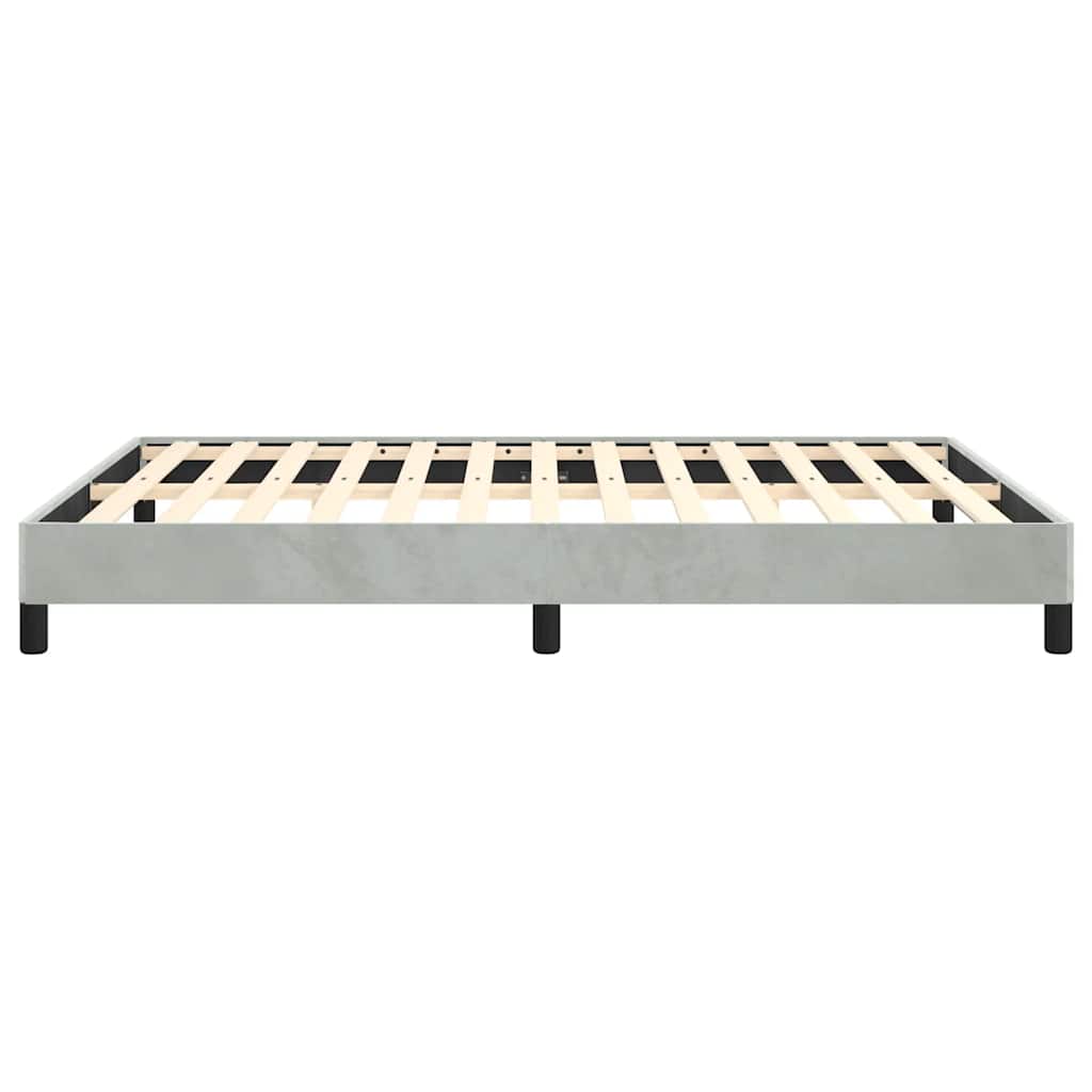 sengestel uden madras lysegrå 152x203 cm queen size velour