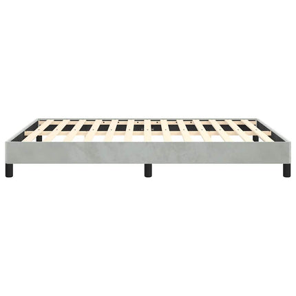 sengestel uden madras lysegrå 152x203 cm queen size velour