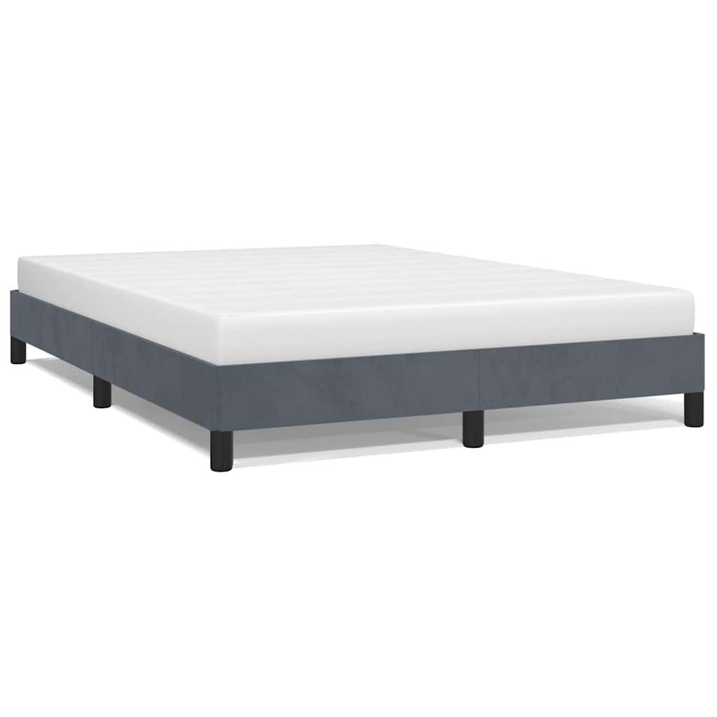 sengestel uden madras mørkegrå 152x203 cm queen size velour