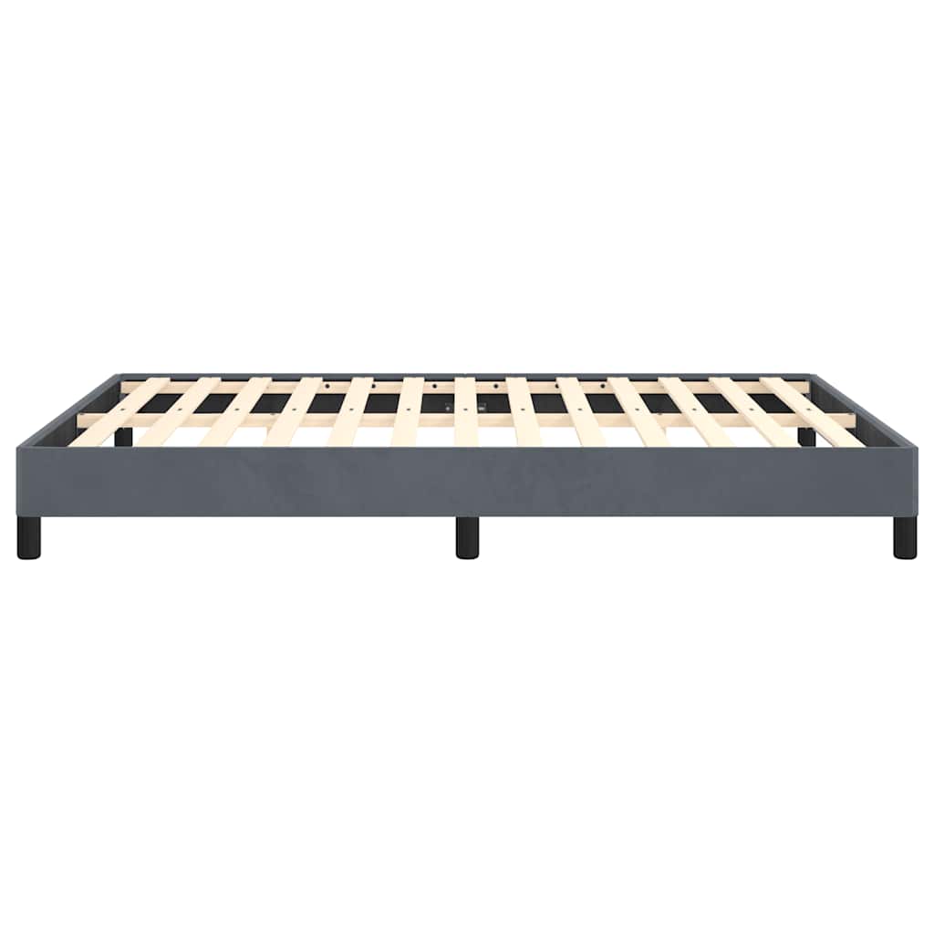 sengestel uden madras mørkegrå 152x203 cm queen size velour