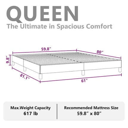 sengestel uden madras mørkegrå 152x203 cm queen size velour