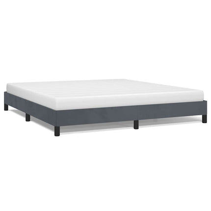 sengestel uden madras mørkegrå 193x203 cm kingsize velour