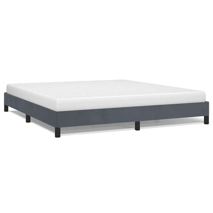 sengestel uden madras mørkegrå California king size velour