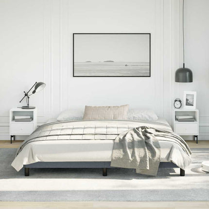 sengestel uden madras mørkegrå California king size velour