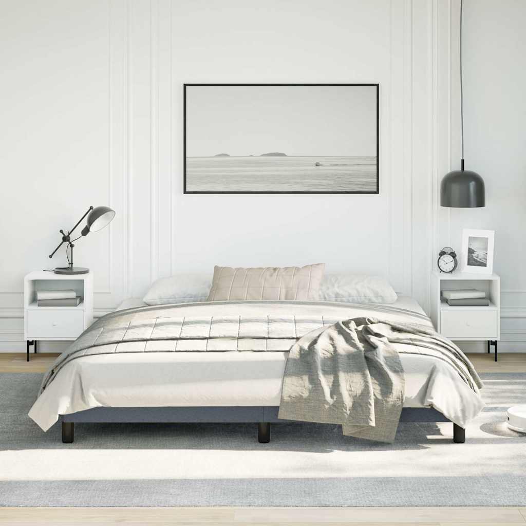 sengestel uden madras mørkegrå California king size velour