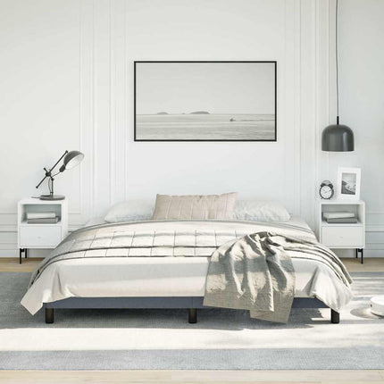 sengestel uden madras mørkegrå California king size velour