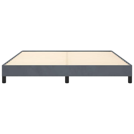 sengestel uden madras mørkegrå California king size velour
