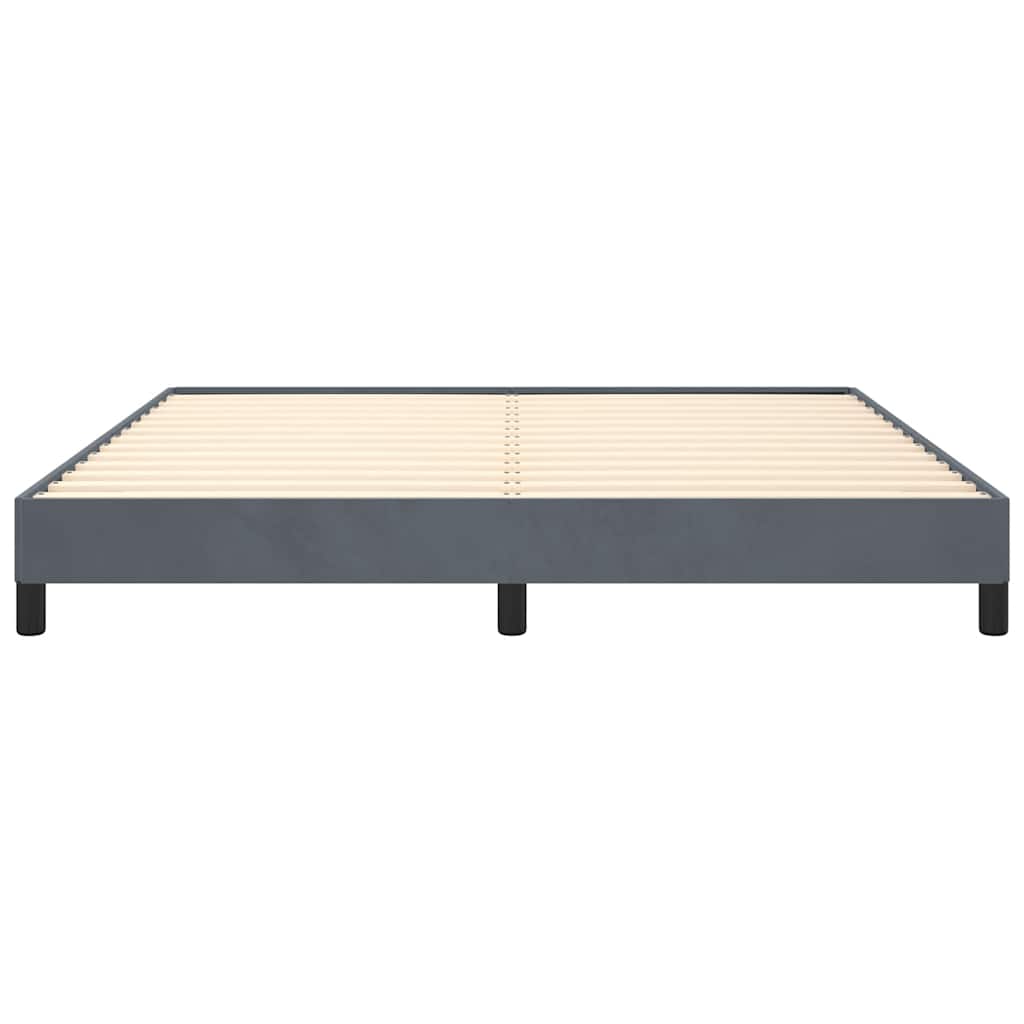 sengestel uden madras mørkegrå California king size velour