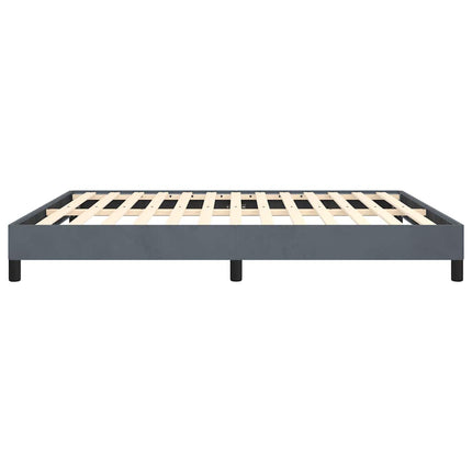 sengestel uden madras mørkegrå California king size velour