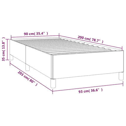 Sengeramme uden madras Mørkebrun 90x200 cm Stof