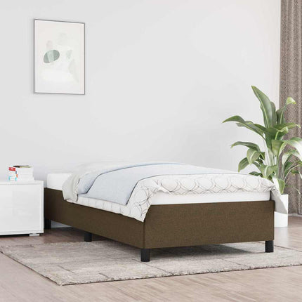 Sengeramme uden madras Mørkebrun 90x200 cm Stof