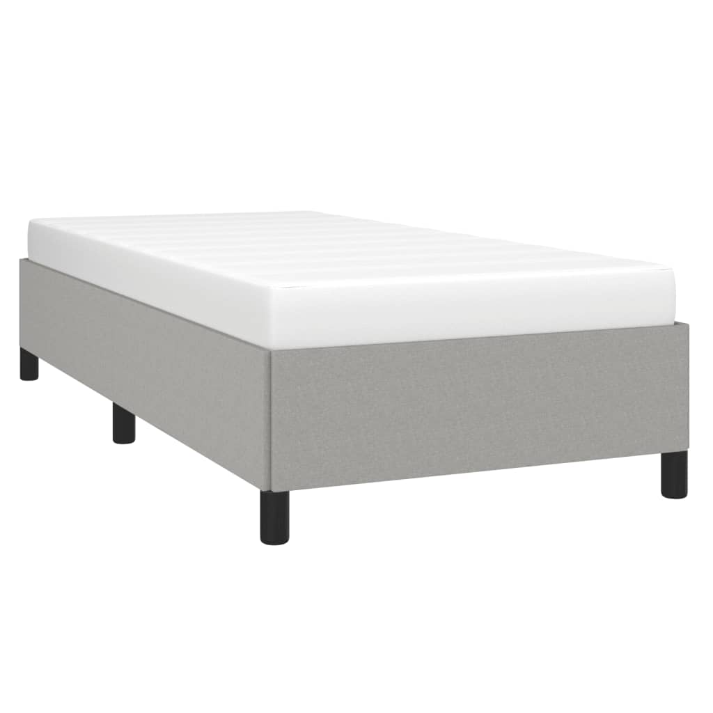 Sengeramme uden madras Lysegrå 100x200 cm Stof