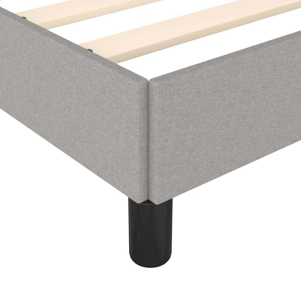 Sengeramme uden madras Lysegrå 100x200 cm Stof