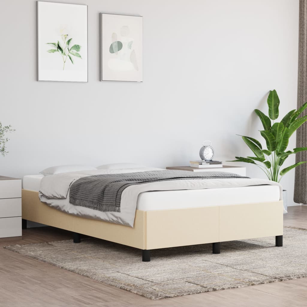 Sengeramme uden madras Creme 120x200 cm Stof