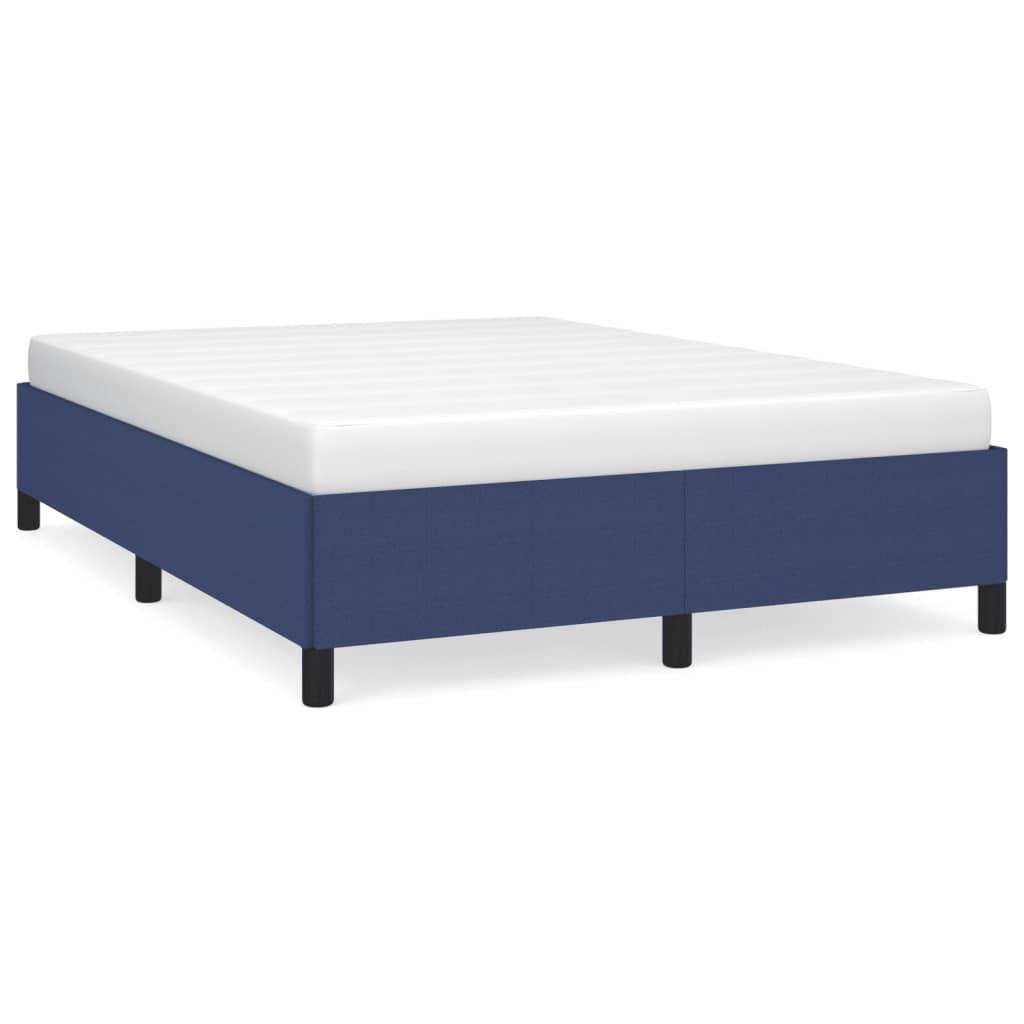 sengeramme uden madras 140x190 cm stof blå