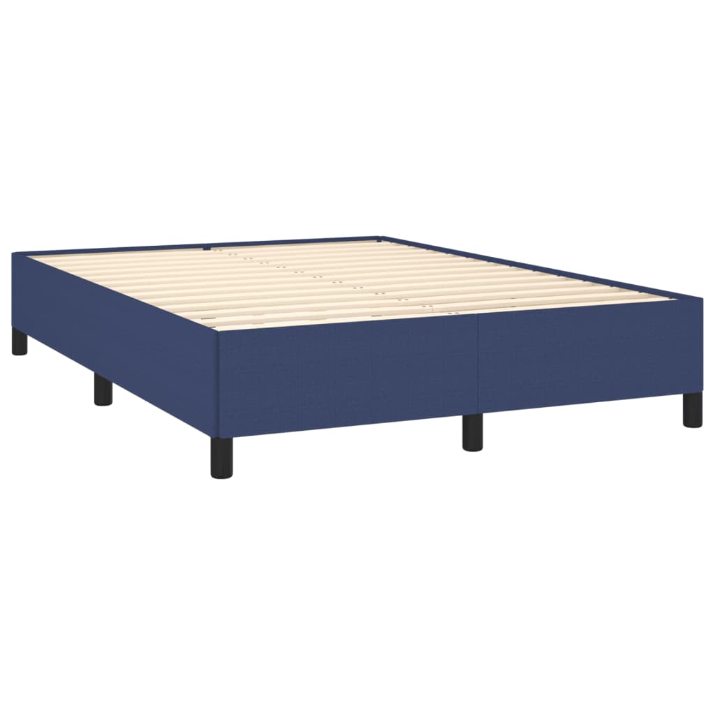 sengeramme uden madras 140x190 cm stof blå